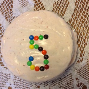 Ella's birthday cake, five years old