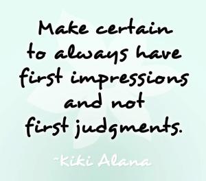 first impressions words to inspire the soul