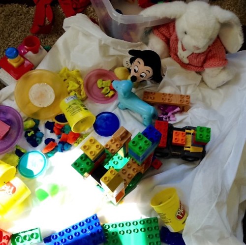 imagination toys on floor